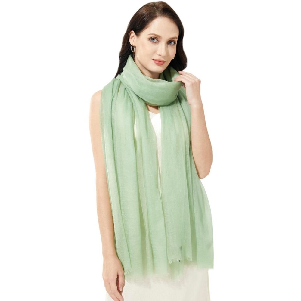 Buttery-Soft Cashmere Wrap Shawl 75"X35" Lightweight Travel Stole